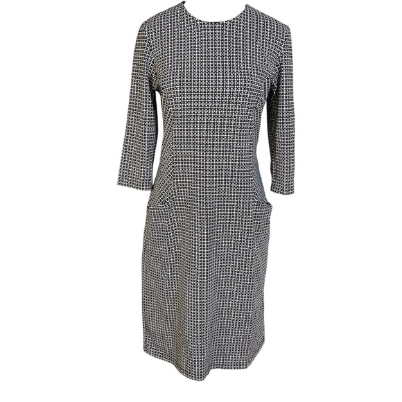 J Mclaughlin Dresses & Skirts - J. McLaughlin Black White Catalina Cloth Catalyst Dress Women’s Medium Pockets